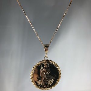 Two face saint PENDANT NECKLACE 💠💠💠🦋🌜🌜🌛